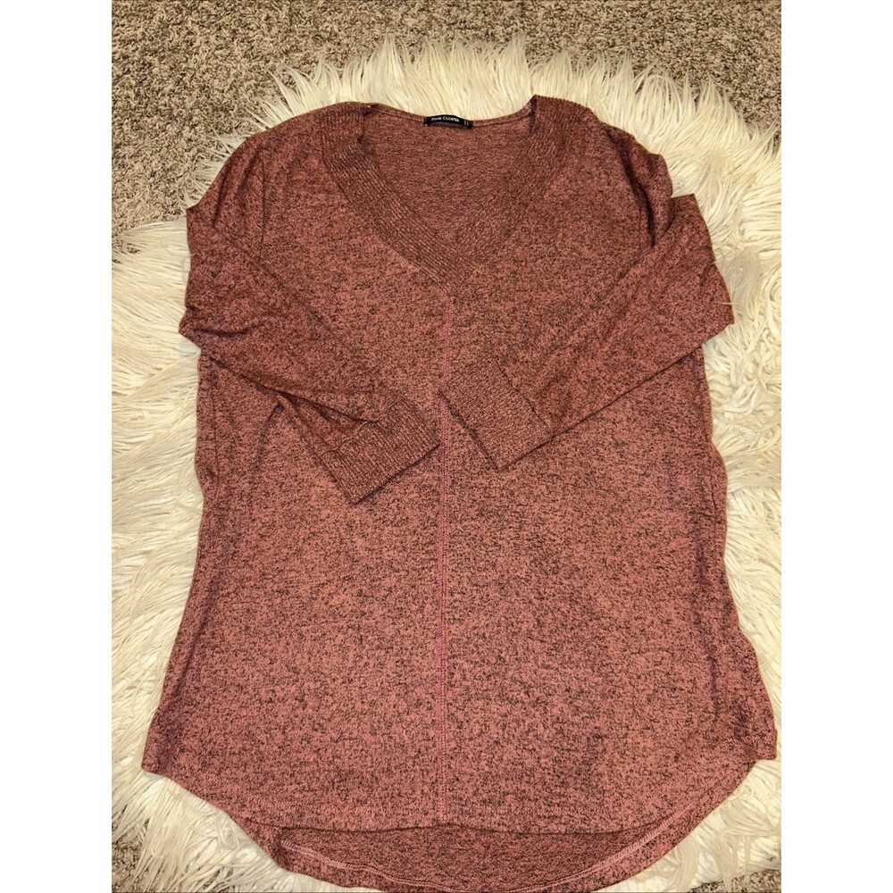 Pink Clover Brand Women’s Size Large Pink Soft Tunic Length Sweater